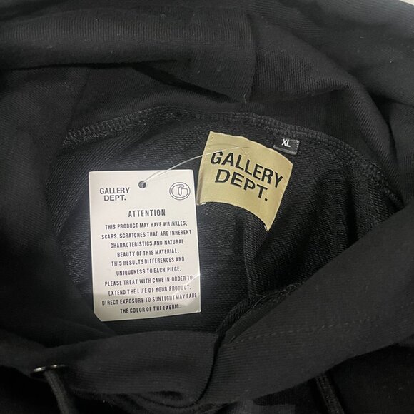 Gallery Dept Logo Hoodie Black - Picture 6 of 9